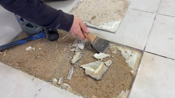 Как локально снять плитку без повреждения