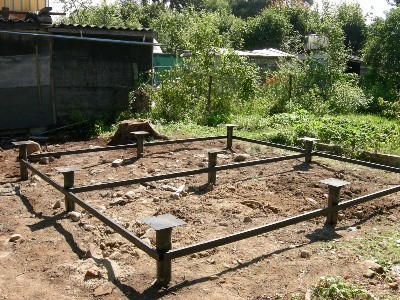 Простой фундамент для бани - Строим баню или сауну Простой фундамент для бани - Строим баню или сауну