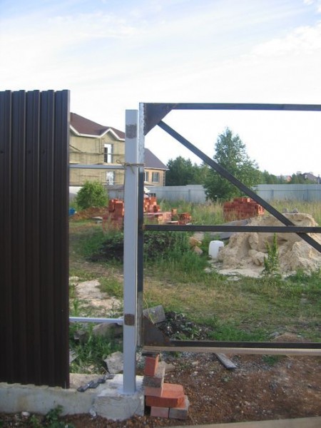 Калитка и ворота из профлиста своими руками: устройство и пошаговая инструкция