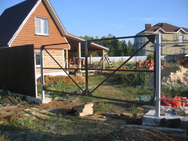 Калитка и ворота из профлиста своими руками: устройство и пошаговая инструкция