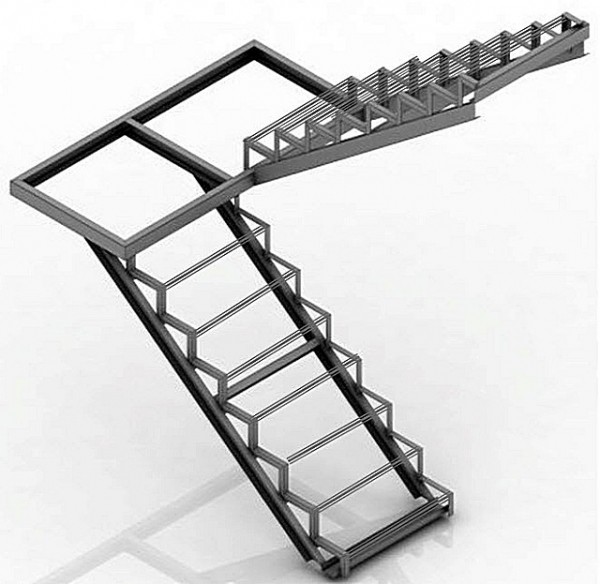 Лестница из профильной трубы своими руками: чертежи и пошаговая инструкция