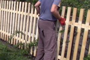 Деревянный забор на металлических столбах своими руками: пошаговая инструкция + фото