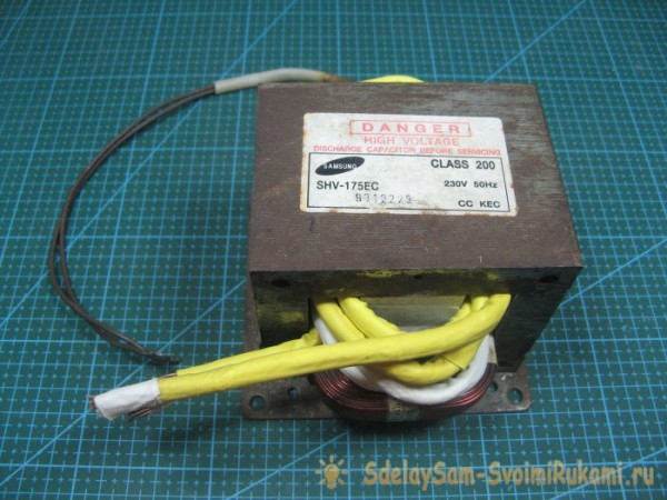 Аппарат точечной сварки из трансформатора микроволновки