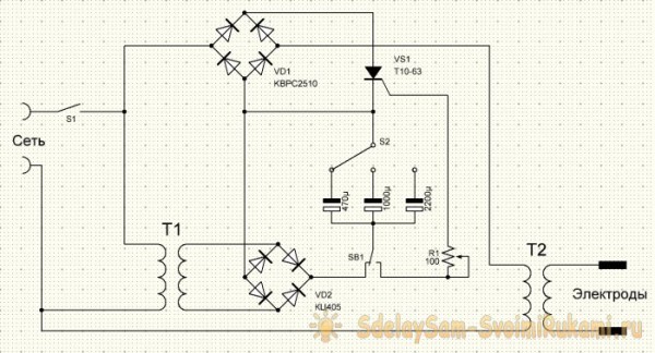 Аппарат точечной сварки из трансформатора микроволновки