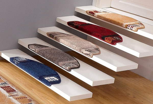 Накладки на ступени лестницы из ковролина: особенности выбора