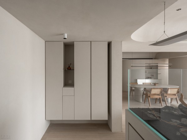 Квартира с плавным изогнутым дизайном Квартира с плавным изогнутым дизайном