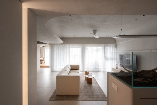 Квартира с плавным изогнутым дизайном Квартира с плавным изогнутым дизайном