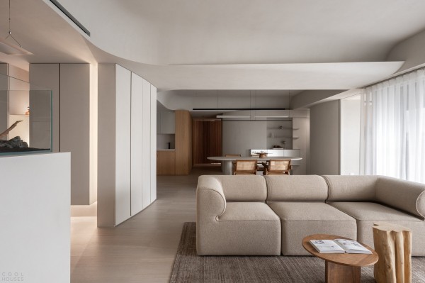 Квартира с плавным изогнутым дизайном Квартира с плавным изогнутым дизайном