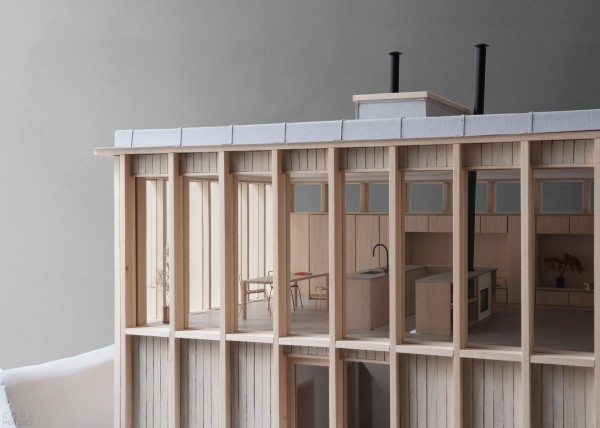 Деревянная резиденция, встроенная в скалистый склон Деревянная резиденция, встроенная в скалистый склон