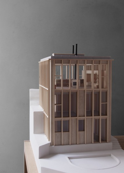 Деревянная резиденция, встроенная в скалистый склон Деревянная резиденция, встроенная в скалистый склон