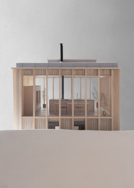 Деревянная резиденция, встроенная в скалистый склон Деревянная резиденция, встроенная в скалистый склон