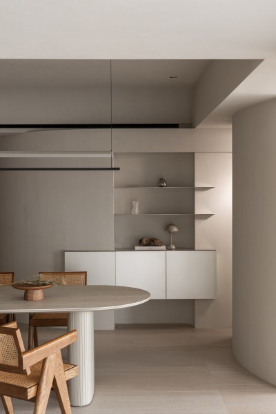 Квартира с плавным изогнутым дизайном Квартира с плавным изогнутым дизайном