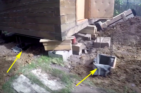 Как поднять баню для замены венцов или ремонта фундамента