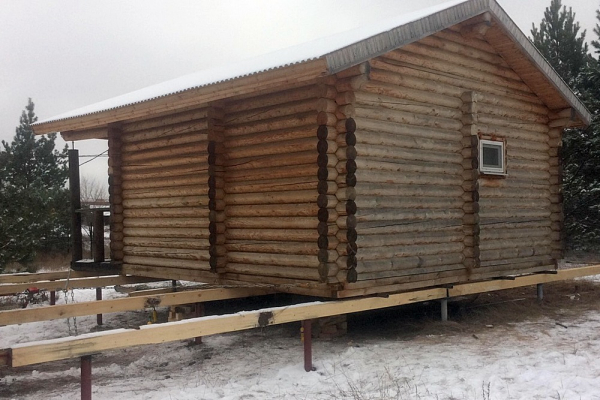 Как поднять баню для замены венцов или ремонта фундамента