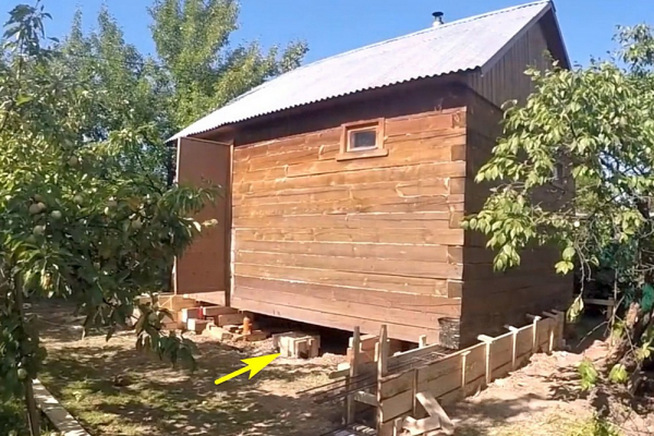 Как поднять баню для замены венцов или ремонта фундамента