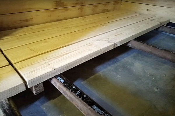 Доска для пола в баню &mdash; какая нужна и варианты ее использования