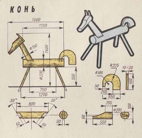 Детская площадка своими руками: чертежи + инструкция