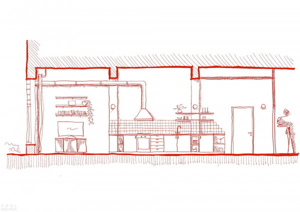 Многоуровневый лофт с индустриальной атмосферой Многоуровневый лофт с индустриальной атмосферой